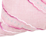 13" X 20" Pink White And Silver Abstract Zippered Polyester Throw Pillow With Tassels - Homeroots