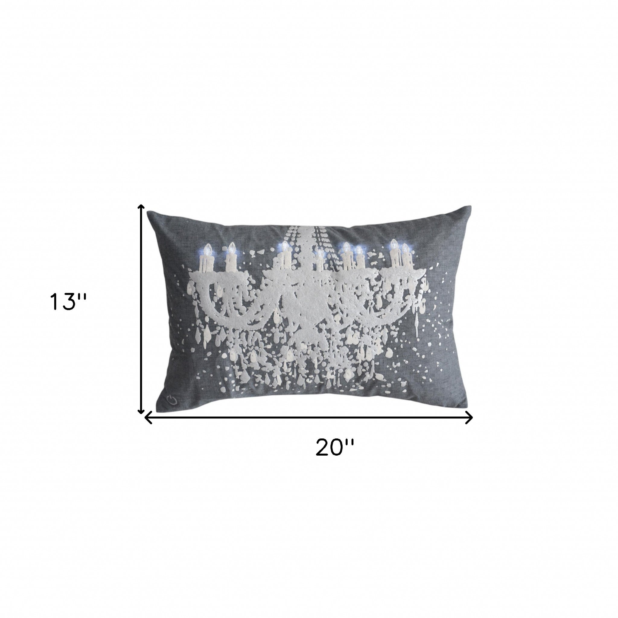 13" X 20" Grey And White Abstract Zippered Polyester Throw Pillow - Homeroots - Flyclothing LLC