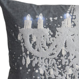 13" X 20" Grey And White Abstract Zippered Polyester Throw Pillow - Homeroots