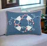 13" X 18" Blue and White Christmas Throw Pillow - Homeroots - Flyclothing LLC