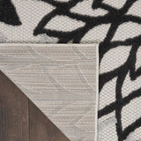 12' X 15' Black And White Floral Non Skid Indoor Outdoor Area Rug - Homeroots - Flyclothing LLC