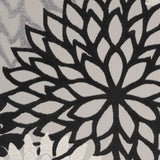 12' X 15' Black And White Floral Non Skid Indoor Outdoor Area Rug - Homeroots - Flyclothing LLC
