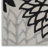 2' X 10' Black And White Floral Non Skid Indoor Outdoor Runner Rug - Homeroots - Flyclothing LLC