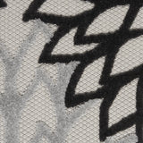 2' X 10' Black And White Floral Non Skid Indoor Outdoor Runner Rug - Homeroots - Flyclothing LLC