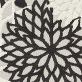 2' X 12' Black And White Floral Non Skid Indoor Outdoor Runner Rug - Homeroots - Flyclothing LLC
