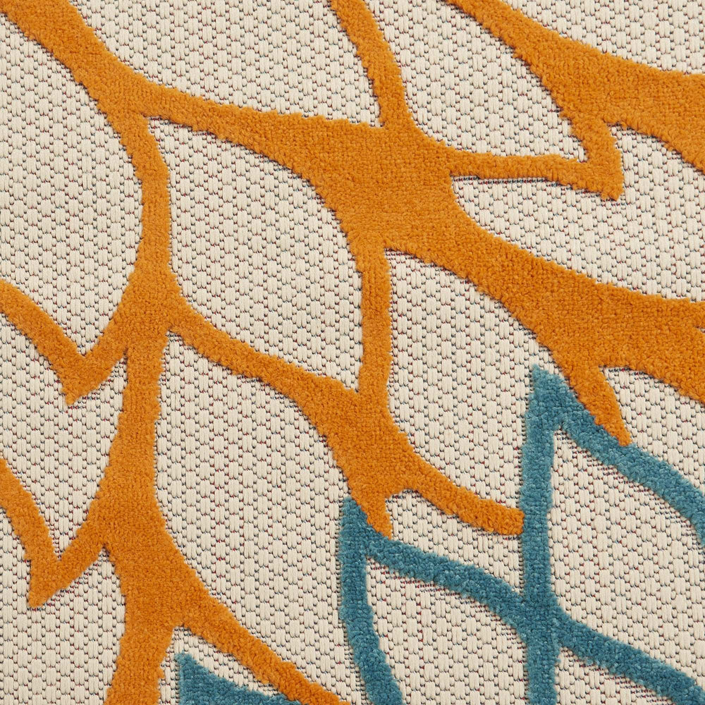 10' X 13' Green Floral Non Skid Indoor Outdoor Area Rug - Homeroots - Flyclothing LLC