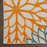 10' X 13' Green Floral Non Skid Indoor Outdoor Area Rug - Homeroots