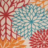 10' X 13' Green Floral Non Skid Indoor Outdoor Area Rug - Homeroots