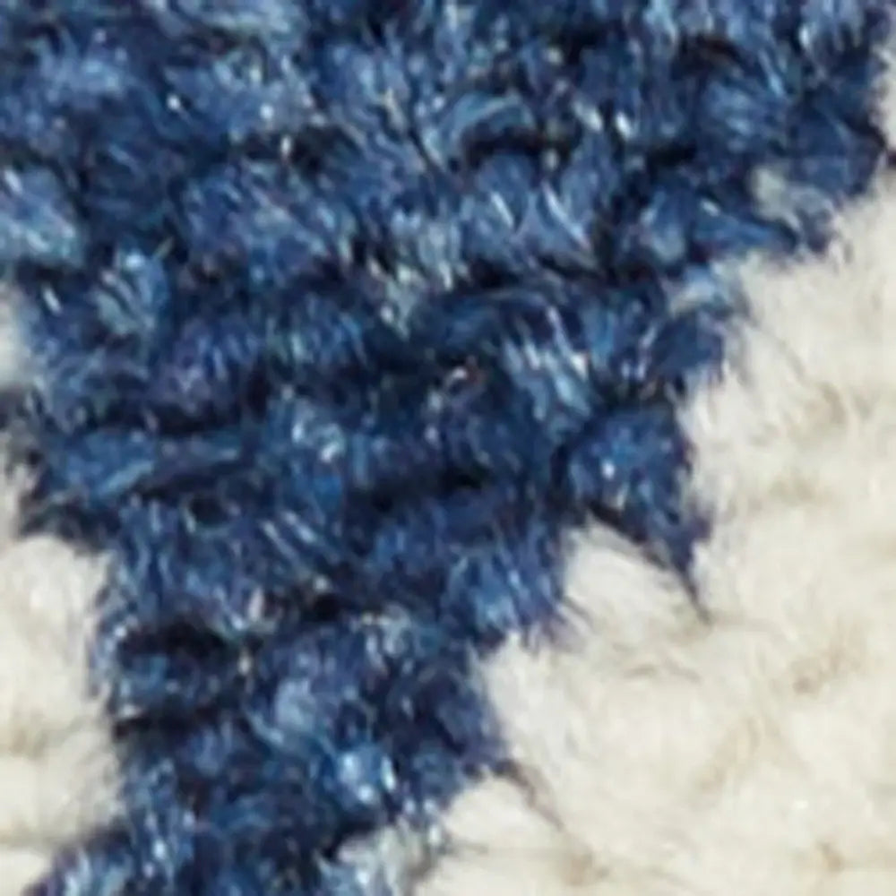 10' X 13' Ivory And Navy Floral Non Skid Indoor Outdoor Area Rug - Homeroots - Flyclothing LLC