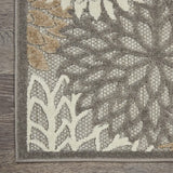 3' X 5' Natural Floral Non Skid Indoor Outdoor Area Rug - Homeroots - Flyclothing LLC