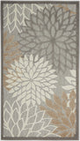 3' X 5' Natural Floral Non Skid Indoor Outdoor Area Rug - Homeroots