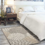 3' X 5' Natural Floral Non Skid Indoor Outdoor Area Rug - Homeroots - Flyclothing LLC