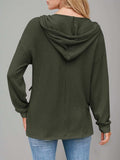 Double Take Drawstring Dropped Shoulder Long Sleeve Hoodie - Trendsi - Flyclothing LLC