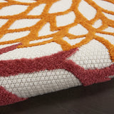 2' X 12' Red Floral Non Skid Indoor Outdoor Runner Rug - Homeroots - Flyclothing LLC
