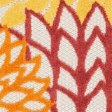 3' X 4' Red Floral Non Skid Indoor Outdoor Area Rug - Homeroots