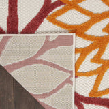 10' X 13' Red Floral Non Skid Indoor Outdoor Area Rug - Homeroots - Flyclothing LLC