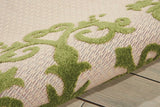 10' X 13' Green Damask Non Skid Indoor Outdoor Area Rug - Homeroots - Flyclothing LLC