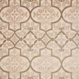 10' X 13' Cream Ikat Non Skid Indoor Outdoor Area Rug