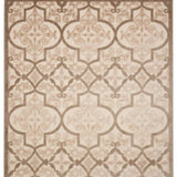 10' X 13' Cream Ikat Non Skid Indoor Outdoor Area Rug - Homeroots