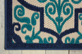 10' X 13' Navy Ikat Non Skid Indoor Outdoor Area Rug - Homeroots - Flyclothing LLC