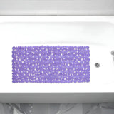 35" Purple Spa Pebbles Non Slip Bathtub Mat - Homeroots