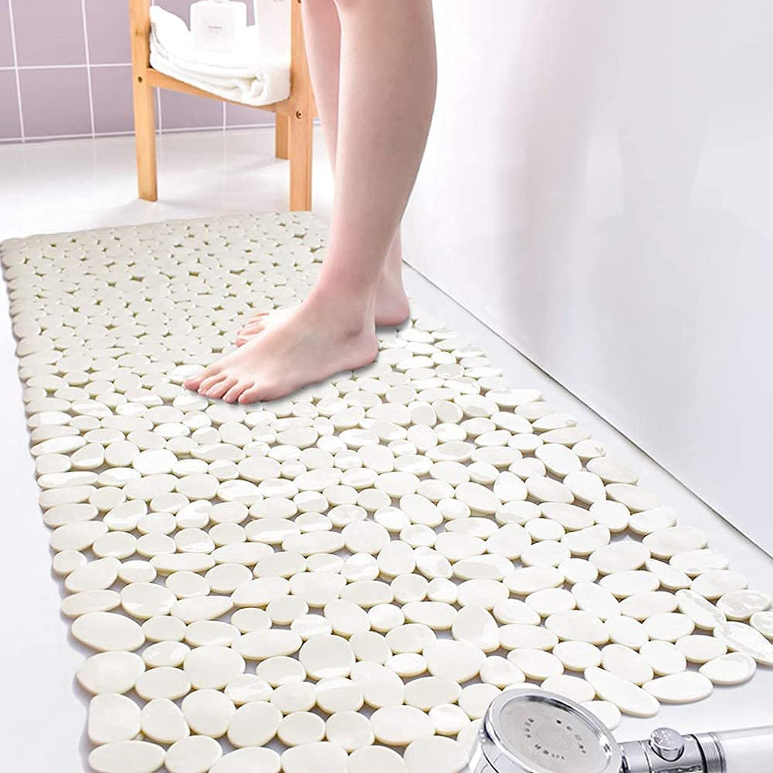 35" Beige Spa Pebbles Non Slip Bathtub Mat - Homeroots - Flyclothing LLC