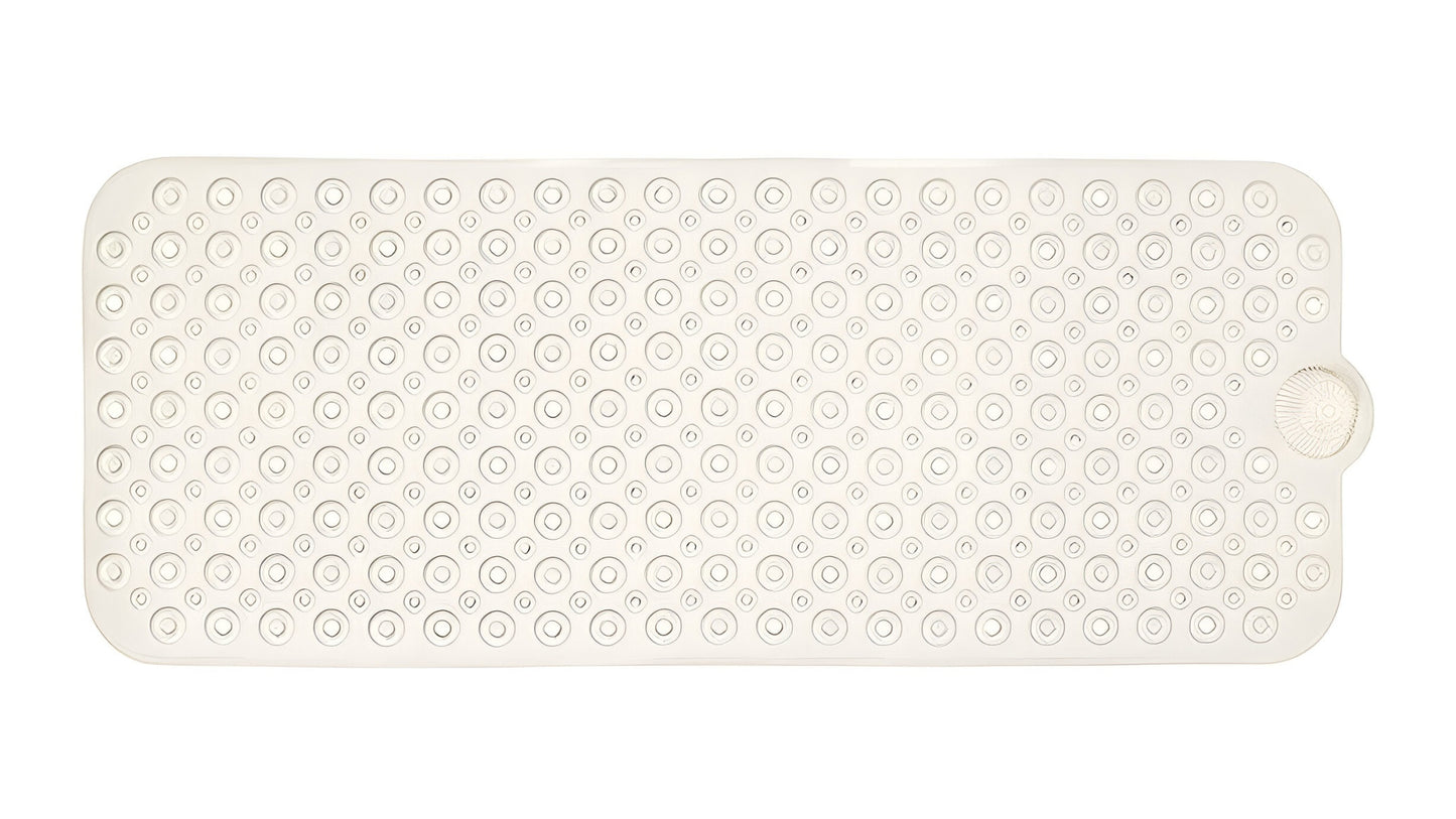 40" Ivory Beige Bubbles Non Slip Bath Mat - Homeroots - Flyclothing LLC