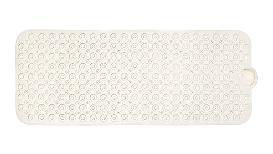 40" Ivory Beige Bubbles Non Slip Bath Mat