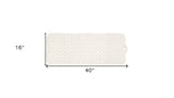 40" Ivory Beige Bubbles Non Slip Bath Mat - Homeroots - Flyclothing LLC