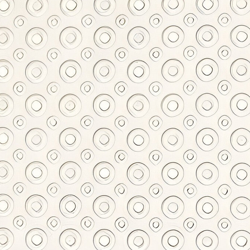 40" Ivory Beige Bubbles Non Slip Bath Mat - Homeroots - Flyclothing LLC