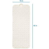 40" Ivory Beige Bubbles Non Slip Bath Mat - Homeroots - Flyclothing LLC