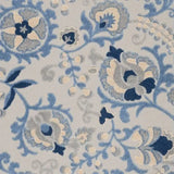 4' X 6' Blue And Grey Toile Non Skid Indoor Outdoor Area Rug - Homeroots - Flyclothing LLC
