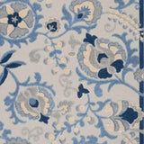 5' X 7' Blue And Grey Toile Non Skid Indoor Outdoor Area Rug - Homeroots - Flyclothing LLC
