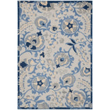 9' X 12' Blue And Grey Toile Non Skid Indoor Outdoor Area Rug - Homeroots - Flyclothing LLC