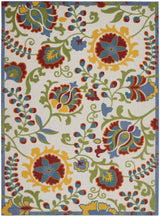 12' X 15' Ivory Toile Non Skid Indoor Outdoor Area Rug - Homeroots - Flyclothing LLC