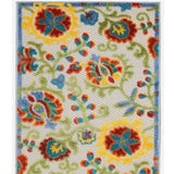 2' X 12' Ivory Toile Non Skid Indoor Outdoor Runner Rug - Homeroots - Flyclothing LLC