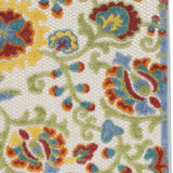 2' X 8' Ivory Toile Non Skid Indoor Outdoor Runner Rug - Homeroots - Flyclothing LLC