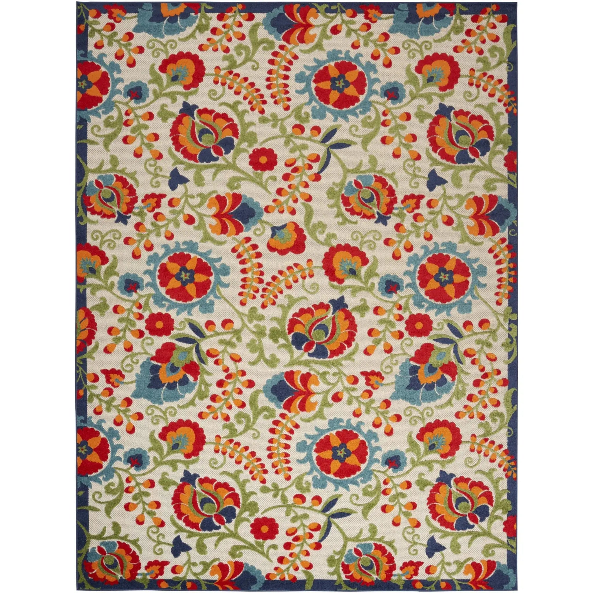 9' X 12' Beige Orange And Red Toile Non Skid Indoor Outdoor Area Rug - Homeroots - Flyclothing LLC