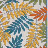 12' X 15' Ivory Floral Non Skid Indoor Outdoor Area Rug - Homeroots