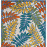 3' X 4' Ivory Floral Non Skid Indoor Outdoor Area Rug - Homeroots - Flyclothing LLC