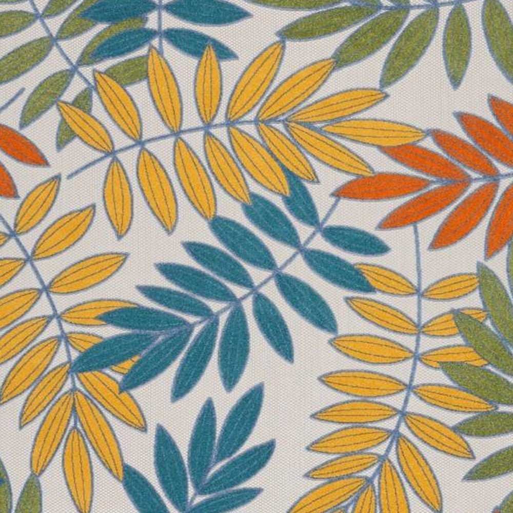 10' X 13' Ivory Floral Non Skid Indoor Outdoor Area Rug - Homeroots - Flyclothing LLC