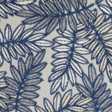 3' X 4' Ivory And Navy Floral Non Skid Indoor Outdoor Area Rug - Homeroots - Flyclothing LLC