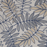 9' X 12' Ivory And Navy Floral Non Skid Indoor Outdoor Area Rug - Homeroots