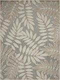 10' X 13' Natural Floral Non Skid Indoor Outdoor Area Rug - Homeroots