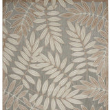 10' X 13' Natural Floral Non Skid Indoor Outdoor Area Rug - Homeroots