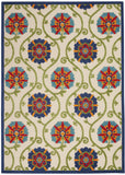 10' X 13' Blue Floral Non Skid Indoor Outdoor Area Rug - Homeroots