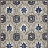 10' X 13' Grey And Blue Floral Non Skid Indoor Outdoor Area Rug - Homeroots - Flyclothing LLC