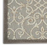 10' X 13' Natural Damask Non Skid Indoor Outdoor Area Rug - Homeroots - Flyclothing LLC