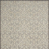 10' X 13' Natural Damask Non Skid Indoor Outdoor Area Rug - Homeroots - Flyclothing LLC