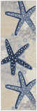 2' X 6' Blue And Grey Runner Animal Print Non Skid Area Rug - Homeroots